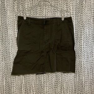 Army Green Mini Skirt